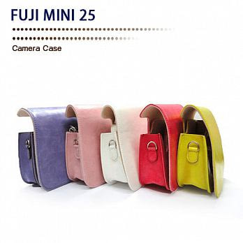 SPLASH 手工皮套 For FUJI MINI 25 (兩件式) 瘋馬型白
