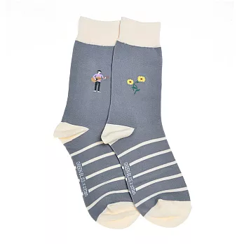 Green Bliss 有機棉襪 - [聯名系列] ZITTEN Sunflower 吉他手與向日葵 中長襪