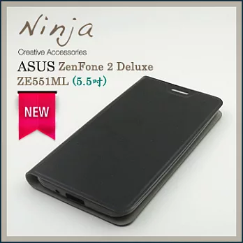 【東京御用Ninja】ASUS ZenFone 2 Deluxe ZE551ML經典瘋馬紋保護皮套(黑色)
