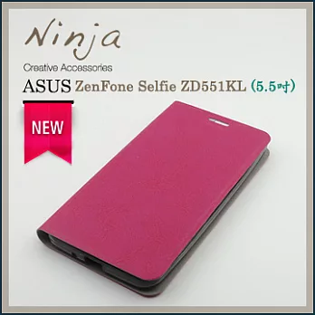【東京御用Ninja】ASUS ZenFone Selfie ZD551KL經典瘋馬紋保護皮套（桃紅色）