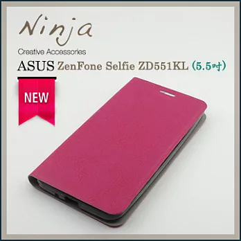 【東京御用Ninja】ASUS ZenFone Selfie ZD551KL經典瘋馬紋保護皮套(桃紅色)