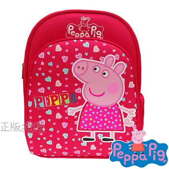 【佩佩豬Peppa Pig】日式精緻三層護背書包(二色)紅色