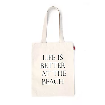 韓國包袋品牌 THE EARTH - LIFE IS BETTER AT THE BEACH ECO BAG 耐磨帆布包系列字母包