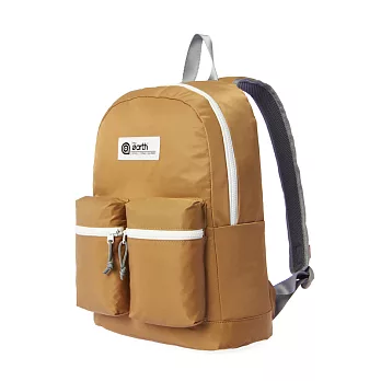 韓國包袋品牌 THE EARTH - NYLON 2-POCKET BACKPACK (Beige) 基本系列 防潑水尼龍後背包 (卡其)