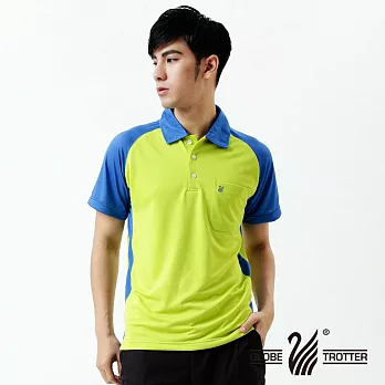 【遊遍天下】MIT台灣製男款抗UV涼爽吸濕排汗機能POLO衫(S122)M果綠