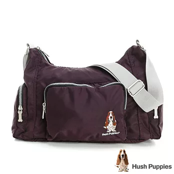 【U】Hush Puppies - 經典時尚休閒側背包(兩色可選) - 深紫