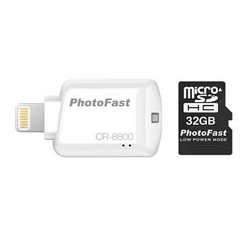 PhotoFast 蘋果microSD讀卡機 CR-8800(內含32G記憶卡)