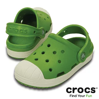 Crocs - 童 -防衛兵小克駱格 -23鸚鵡綠/牡蠣色
