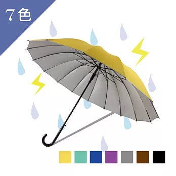 【iumbrella】銀膠大無敵自動傘亮黃