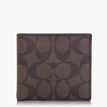 【COACH 男仕必備】PVC / 多功能短夾_深咖