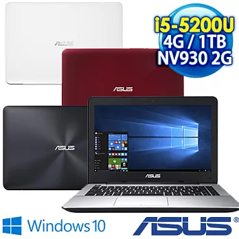 ASUS X455LF-0091B5200U 灰 (i5-5200U/930M獨顯2G/1TB/W8.1)