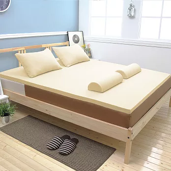 [輕鬆睡-EzTek]全平面竹炭感溫釋壓記憶床墊{雙人加大3cm}繽紛多彩2色無米黃色