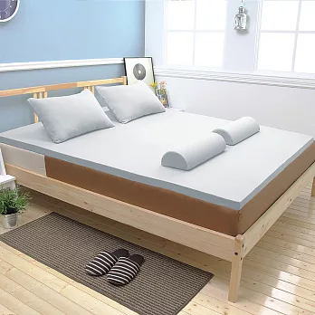 [輕鬆睡-EzTek]全平面竹炭感溫釋壓記憶床墊{雙人加大3cm}繽紛多彩2色無銀灰色