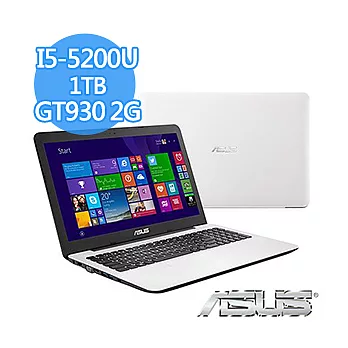 ASUS X555LF-0133G5200U白 (i5-5200U/GT 930M獨顯2G/1TB/W10)