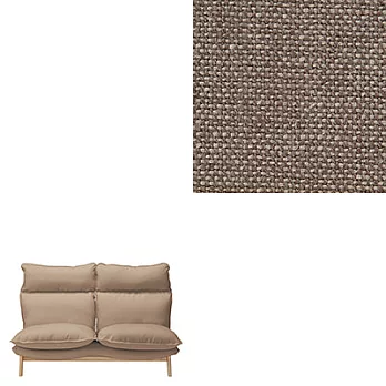 [MUJI無印良品]高椅背和室沙發用套/2人座/麻棉平織/深棕深棕