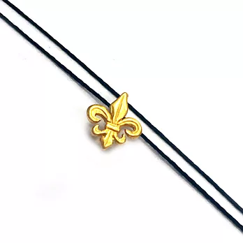 Dogeared 鳶尾花 Fleur de lis 搖滾靈魂 金墜黑繩項鍊 送原廠盒