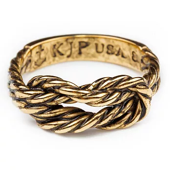 Kiel James Patrick 美國手工船錨水手繩結 水手繩結戒指Gold Sailor Knot Ring 金色6金色