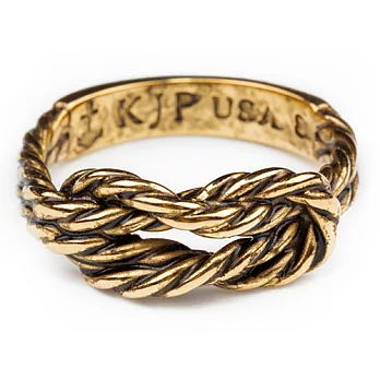 Kiel James Patrick 美國手工船錨水手繩結 水手繩結戒指Gold Sailor Knot Ring 金色8金色