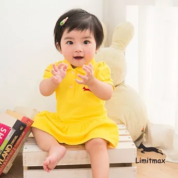 純棉網眼Polo包屁裙☆Limitmax☆耀眼黃舒適經典款（BabyGirl）3-6M (50CM)耀眼黃