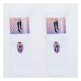 【KEROPPA】可諾帕流行細針超彈性中統襪*2雙C92001-B-白色