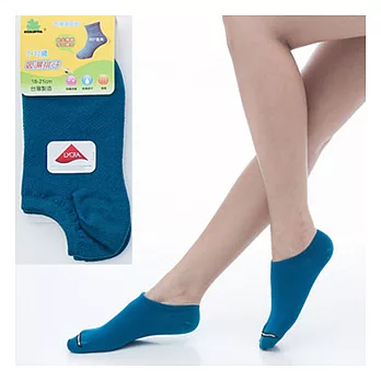 【KEROPPA】可諾帕7~12歲兒童專用吸濕排汗船型襪x土耳其藍3雙(男女適用)C93005土耳其藍