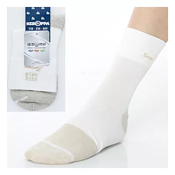 【KEROPPA】可諾帕銀纖維抗菌除臭無痕寬口薄短襪(男女適用)C98003GS米白灰米白灰