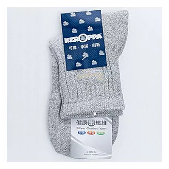 【KEROPPA】可諾帕銀纖維抗菌除臭厚底短襪(男女適用)C98003GS米白灰白灰