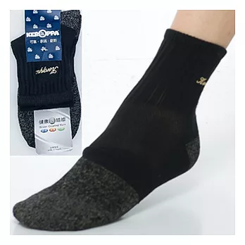 【KEROPPA】可諾帕銀纖維抗菌除臭運動厚底短襪(男女適用)C98003GS黑米灰黑米灰