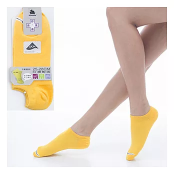 【KEROPPA】可諾帕舒適透氣減臭加大踝襪x黃色兩雙(男女適用)C98004-X