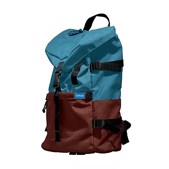 【Flightline】香港 ONNON 時尚潮流 肩帶可拆換 多功能雙肩包(海洋藍/紅橙色)