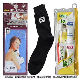 【KEROPPA】可諾帕襪子旅行組(三日行程)-D-C90002黑色