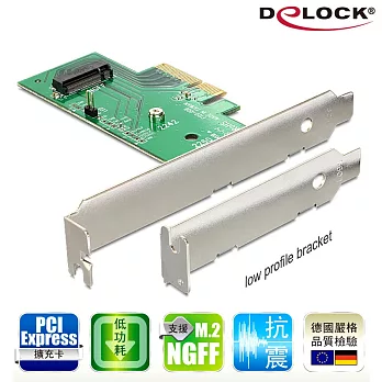 Delock M.2 NGFF SSD PCI express擴充卡－89370