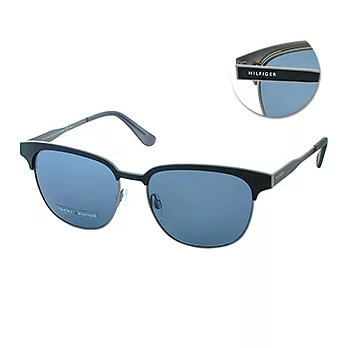 【Tommy Hilfiger】太陽眼鏡 都會時尚精選個性眉形框(雅痞灰 # 1356/S-P5Q72)