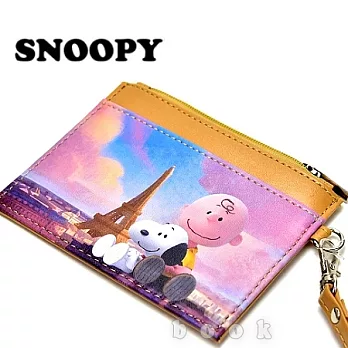 SNOOPY【巴黎時光】票卡零錢包