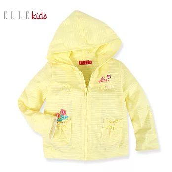 【ELLE】蝴蝶結造型口袋連帽外套(黃)80黃