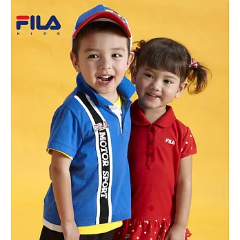 【FILA】汽車圖案帥氣POLO衫(藍)90藍