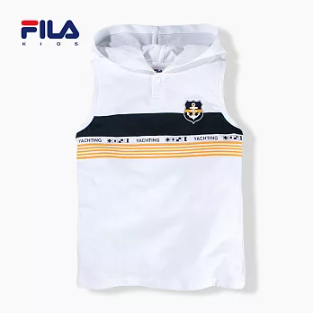 【FILA】活力條紋運動背心(白)155白