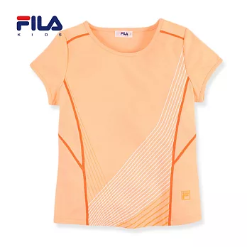 【FILA】活力線條吸排圓領衫(粉橙)135粉橙