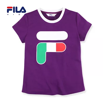 【FILA】義大利風F字母圓領衫(紫)135紫