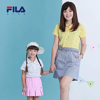 【FILA】優雅腰帶造型蝴蝶結短裙(藍)145藍