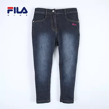 【FILA】甜美刷白百搭九分褲(藍)135藍