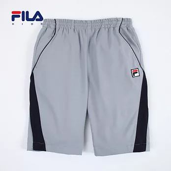 【FILA】簡單線條抽繩五分褲(灰)145灰