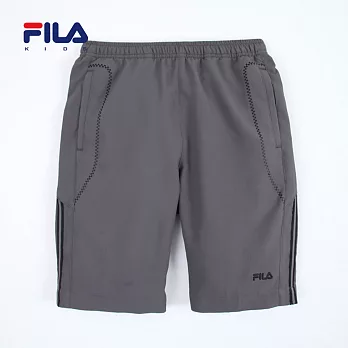 【FILA】賽車線條造型口袋五分褲(灰)135灰