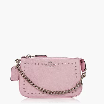 【COACH 攜帶便利】皮革 / 零錢收納 / 手拿包(小款)_粉色