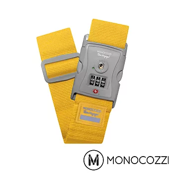 MONOCOZZI TSA LUGGAGE BELT 密碼行李箱綁帶 - 嫩黃 (MONO-B-TBELT2-YELLOW)