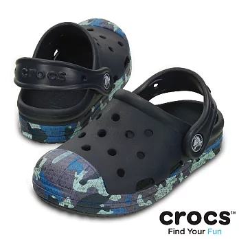 Crocs - 童 -防衛兵迷彩小克駱格 -23深藍色