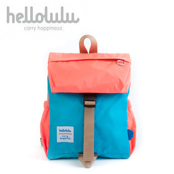 Hellolulu-LINUS-Kids戶外型背包(橘/亮藍)