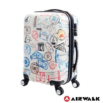 AIRWALK LUGGAGE - 精彩歷程 環郵世界行李箱20吋 - 各地米白20吋各地米白