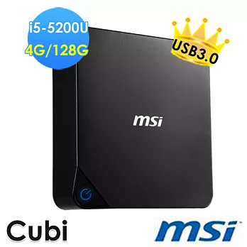 msi微星 Cubi-072XTW i5-5200U 4G 128G輕巧隨行小主機(無系統)