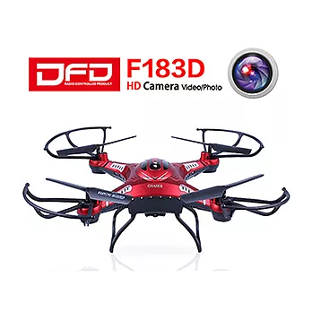 DFD F183D 四軸空拍機 遙控直昇機飛行器 200萬像素(紅色)